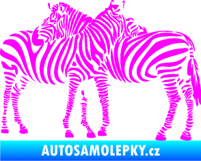 Samolepka Interiér 019 levá zebry Fluorescentní růžová