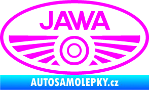 Samolepka Jawa logo Fluorescentní růžová