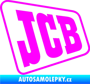 Samolepka JCB - jedna barva Fluorescentní růžová