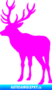 Samolepka Jelen 003 levá Fluorescentní růžová