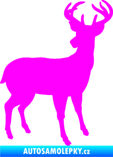Samolepka Jelen 004 pravá Fluorescentní růžová