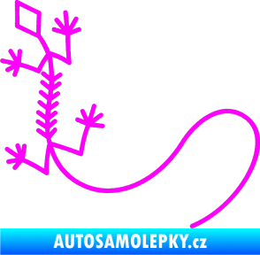 Samolepka Ještěrka 007 levá Fluorescentní růžová