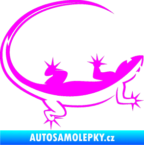 Samolepka Ještěrka 010 pravá Fluorescentní růžová