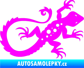 Samolepka Ještěrka 012 pravá Fluorescentní růžová
