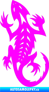 Samolepka Ještěrka 014 levá Fluorescentní růžová