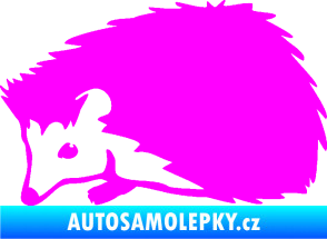 Samolepka Ježek 002 levá Fluorescentní růžová
