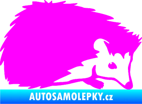 Samolepka Ježek 002 pravá Fluorescentní růžová