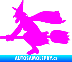 Samolepka Ježibaba levá Fluorescentní růžová