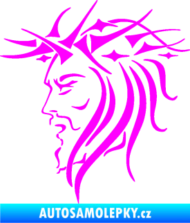 Samolepka Ježíš 002 levá Fluorescentní růžová