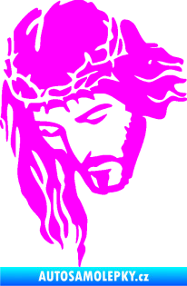 Samolepka Ježíš 003 levá Fluorescentní růžová