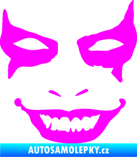 Samolepka Joker 004 tvář pravá Fluorescentní růžová