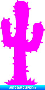 Samolepka Kaktus 001 pravá Fluorescentní růžová