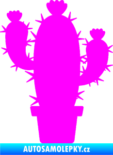 Samolepka Kaktus 003 levá Fluorescentní růžová