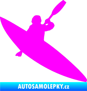 Samolepka Kanoista 001 pravá Fluorescentní růžová