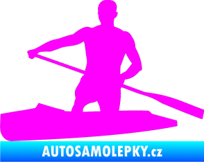Samolepka Kanoista 002 levá Fluorescentní růžová