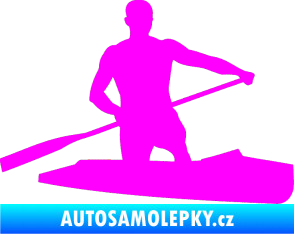 Samolepka Kanoista 002 pravá Fluorescentní růžová