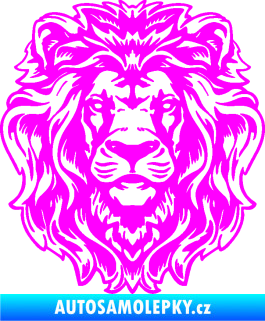 Samolepka Kapota 040 lví hlava Fluorescentní růžová