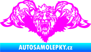 Samolepka Kapota 041 lev Fluorescentní růžová