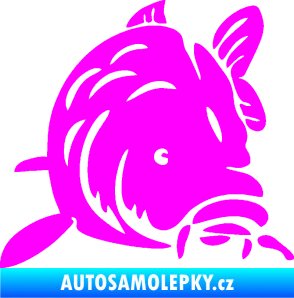 Samolepka Kapr 002 pravá Fluorescentní růžová