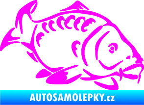 Samolepka Kapr 006 pravá Fluorescentní růžová