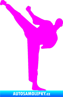 Samolepka Karate 001 levá Fluorescentní růžová