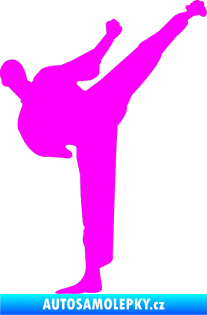Samolepka Karate 001 pravá Fluorescentní růžová