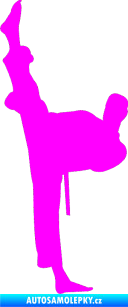 Samolepka Karate 005 levá Fluorescentní růžová