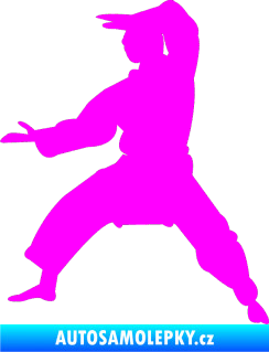 Samolepka Karate 006 levá Fluorescentní růžová