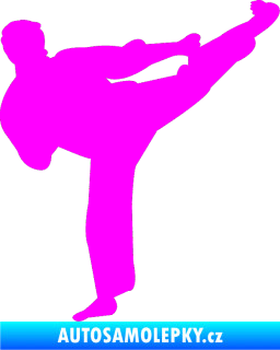Samolepka Karate 008 pravá Fluorescentní růžová
