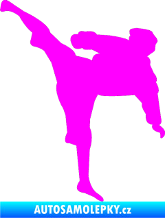 Samolepka Karate 009 levá Fluorescentní růžová