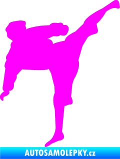Samolepka Karate 009 pravá Fluorescentní růžová