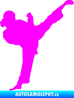Samolepka Karate 012 pravá Fluorescentní růžová