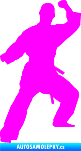 Samolepka Karate 014 levá Fluorescentní růžová