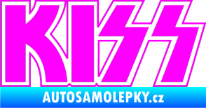 Samolepka KISS Fluorescentní růžová