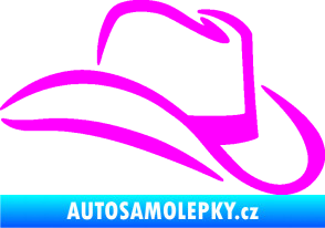 Samolepka Klobouk 002 pravá Fluorescentní růžová