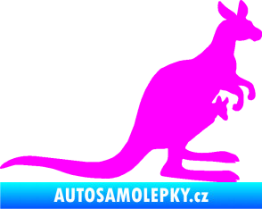 Samolepka Klokan 001 pravá Fluorescentní růžová