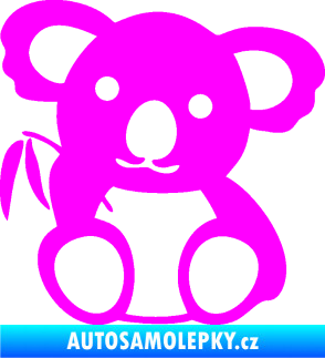 Samolepka Koala 001 pravá Fluorescentní růžová