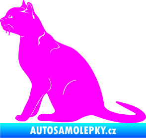 Samolepka Kočka 021 levá Fluorescentní růžová
