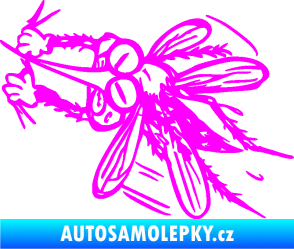 Samolepka Komár 002 levá Fluorescentní růžová