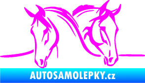 Samolepka Koníci 006 levá Fluorescentní růžová