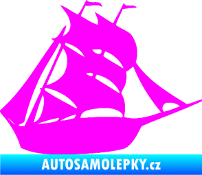 Samolepka Koráb 001 pravá Fluorescentní růžová