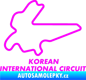 Samolepka Okruh Korean International Circuit Fluorescentní růžová
