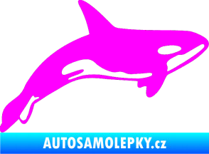 Samolepka Kosatka 001 pravá Fluorescentní růžová