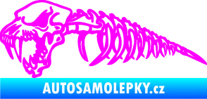 Samolepka Kostra lebky s páteří levá Fluorescentní růžová