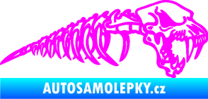 Samolepka Kostra lebky s páteří pravá Fluorescentní růžová
