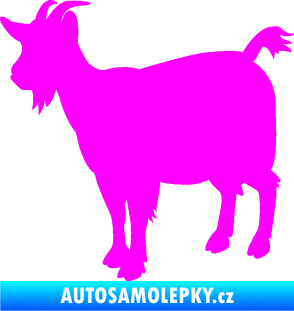 Samolepka Koza 001 levá Fluorescentní růžová