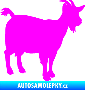 Samolepka Koza 001 pravá Fluorescentní růžová