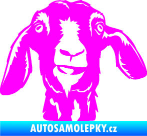 Samolepka Koza 003 pravá Fluorescentní růžová