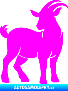 Samolepka Koza 004 levá Fluorescentní růžová
