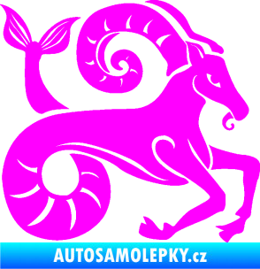 Samolepka Kozoroh 005 pravá Fluorescentní růžová
